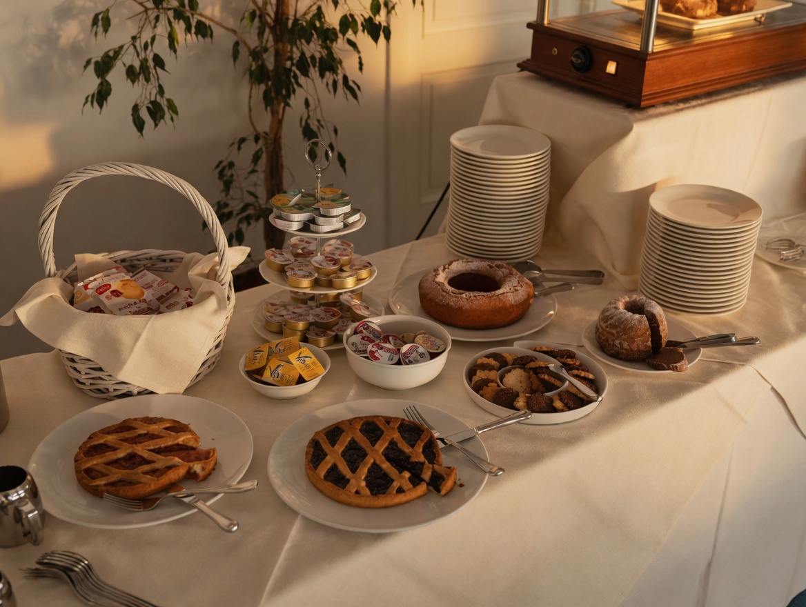 Colazione nel giardino del B&B Peonia al mattino